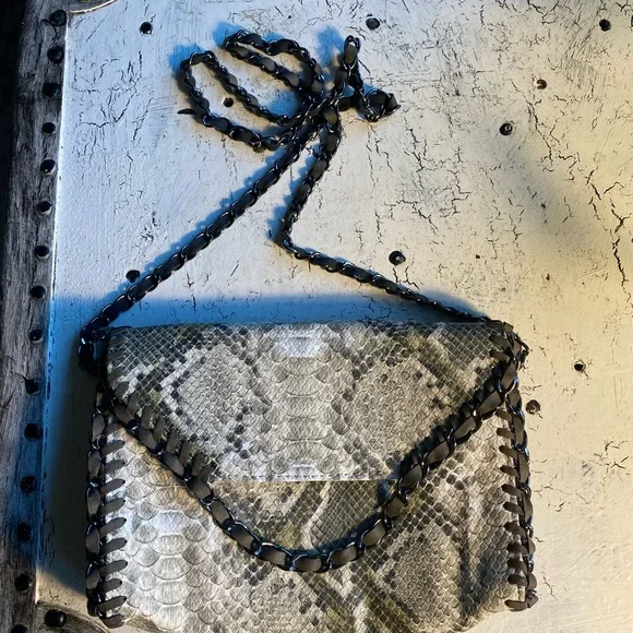 Sondra Robert’s Snake Skin Crossbody 23” - Picture 2 of 8